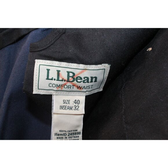 LL Bean Lakewashed Stretch Khakis Slim Fit Straight Leg Storm Gray 40x32 - Picture 7 of 11